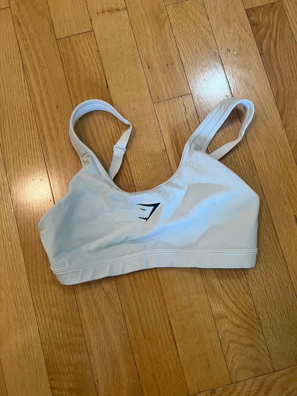 Gymshark White Sports Bra with Subtle Logo